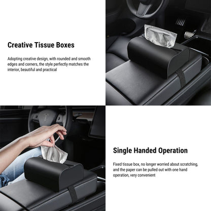 Tesla Model 3/Y/S/X Tissue Holder Silicone Tissue Box Cover