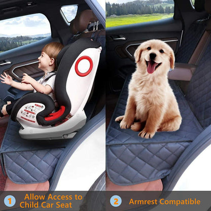 Tesla Model 3/Y/S/X Waterproof Dog Seat Cover Car Pet Mat with Double Zipper