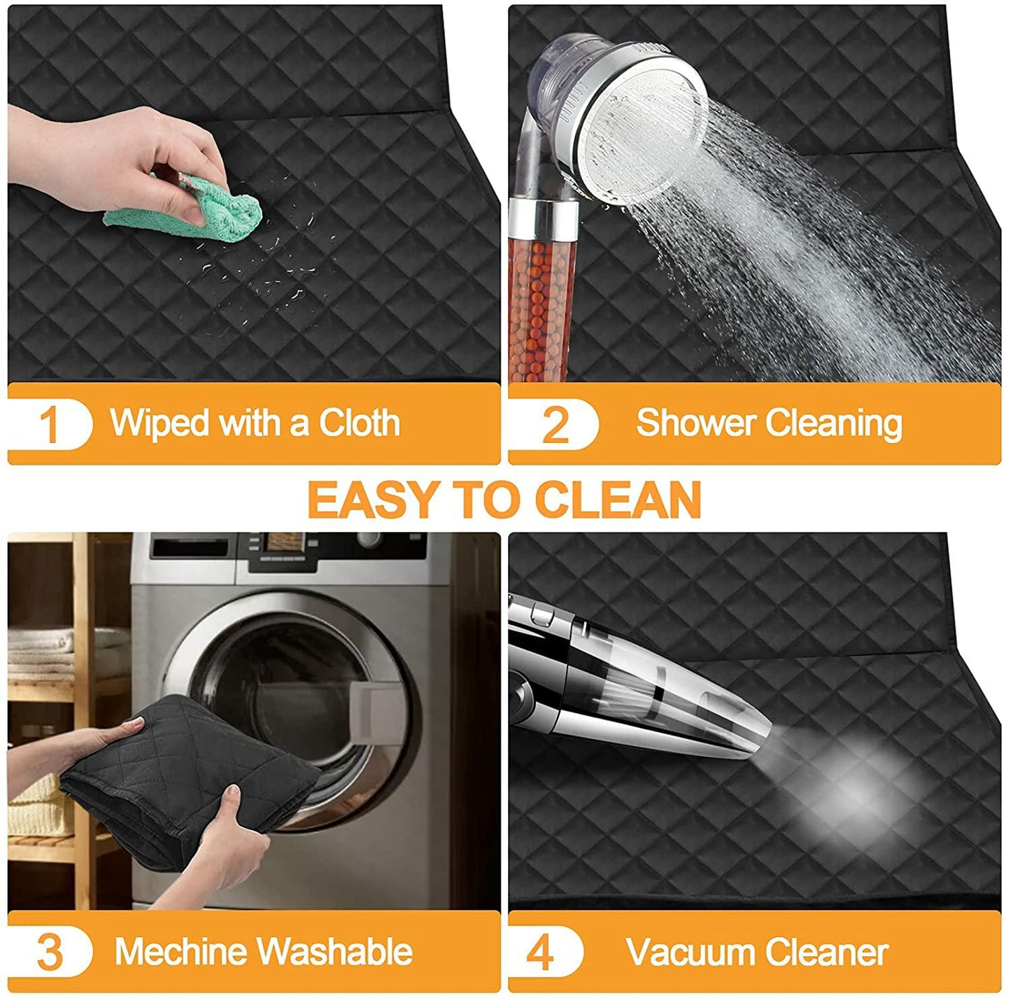 Tesla Model 3/Y/S/X Waterproof Dog Seat Cover Car Pet Mat with Double Zipper