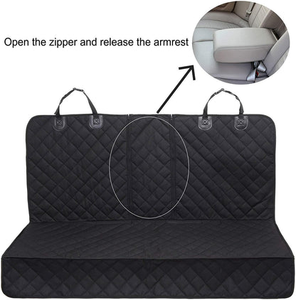 Tesla Model 3/Y/S/X Waterproof Dog Seat Cover Car Pet Mat with Double Zipper
