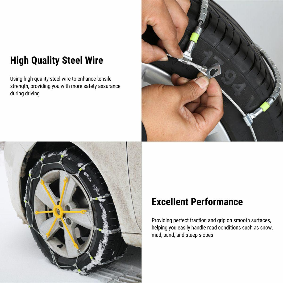 Tesla Model 3/Y/S/X Wire Rope Snow Tire Chains