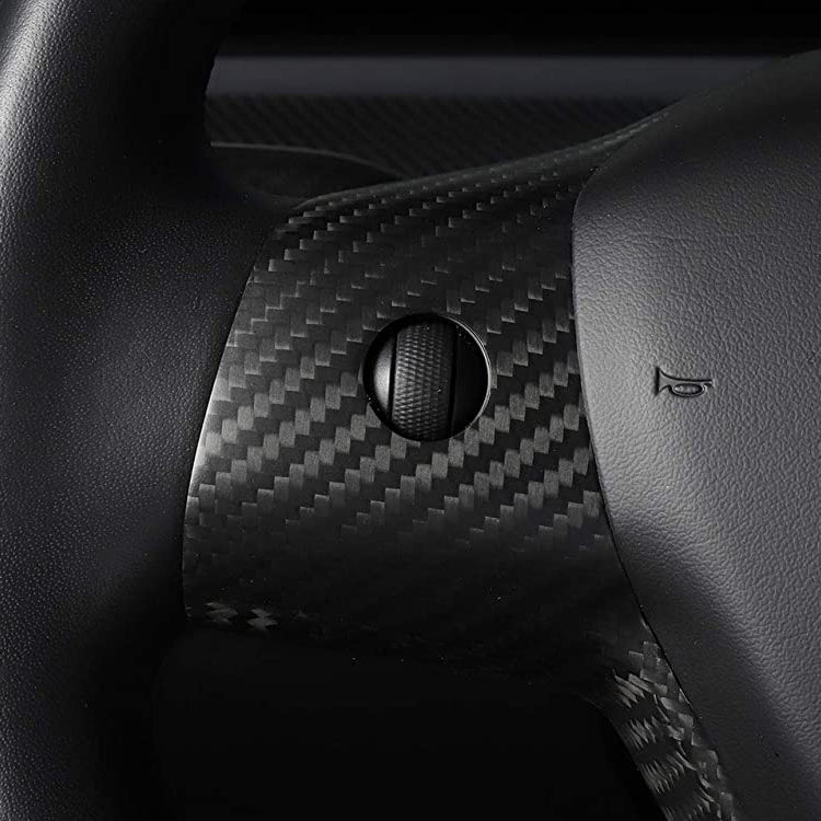 Tesla Model 3 / Y Steering Wheel Patch Carbon Fiber Interior Mods
