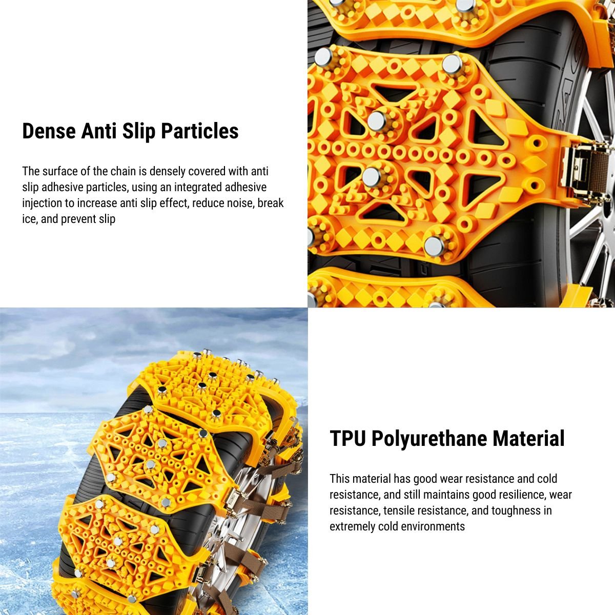 Tesla Model 3/Y/X/S Thickened TPU Snow Chains