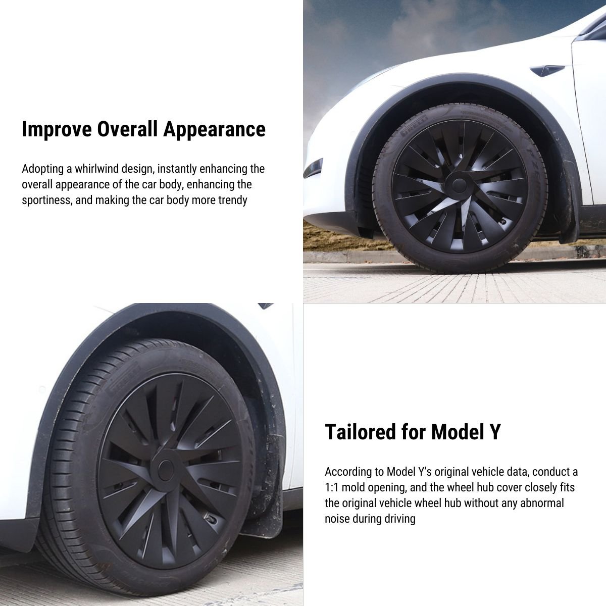Tesla Model Y 19' Windmill Wheel Covers （4pcs）