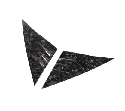 Tesla Model Y/3 Dry Carbon Fiber Exterior Mods A-pillar Glass Trim