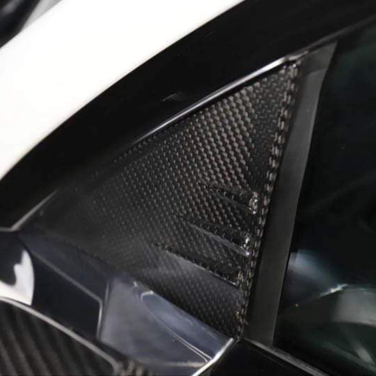 Tesla Model Y/3 Dry Carbon Fiber Exterior Mods A-pillar Glass Trim