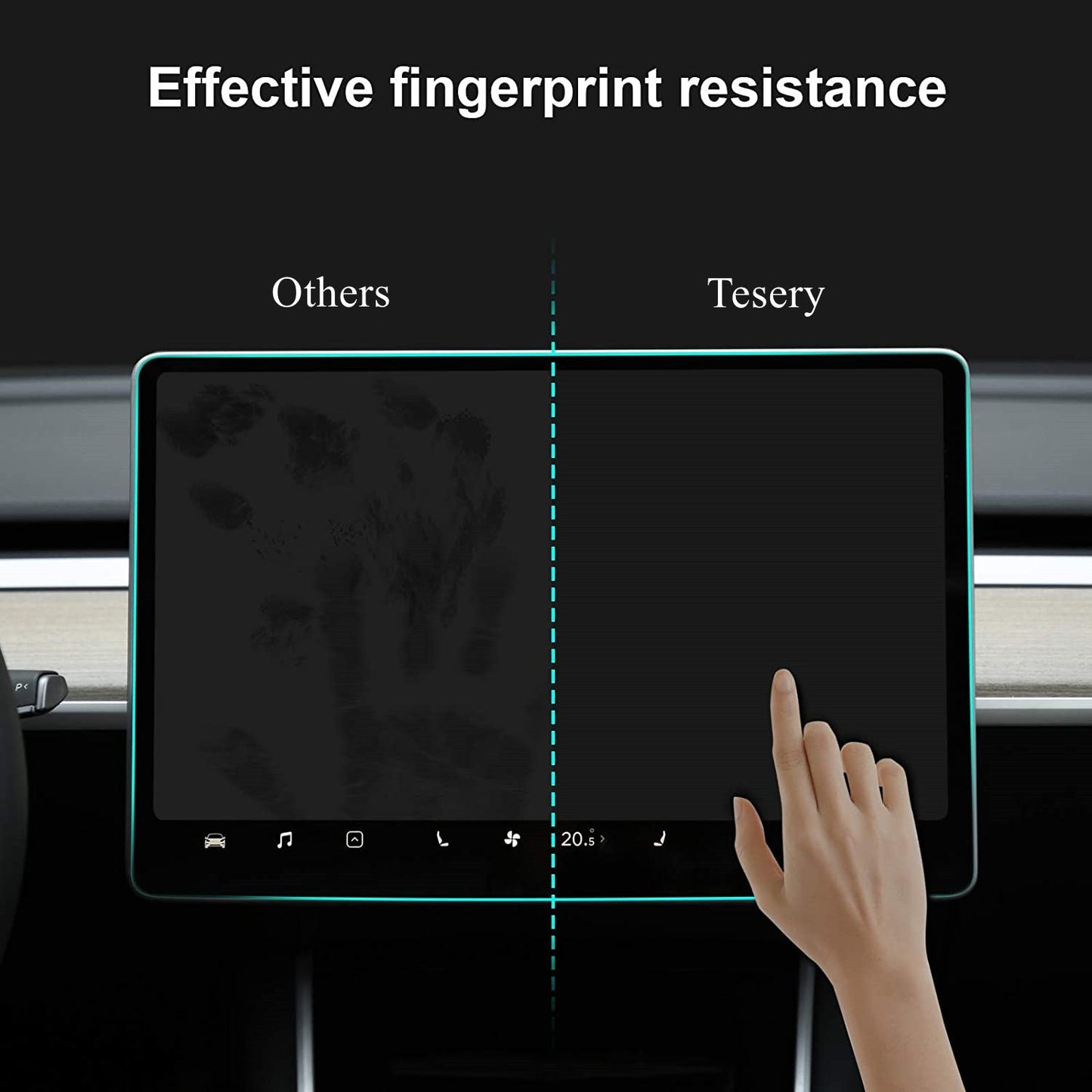 Tesla Model Y / 3 Screen Protector Tempered Glass 2pcs