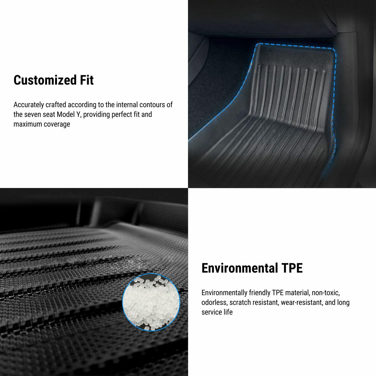 Tesla Model Y 7 Seats All Weather TPE Floor Mats