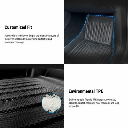 Tesla Model Y 7 Seats All Weather TPE Floor Mats