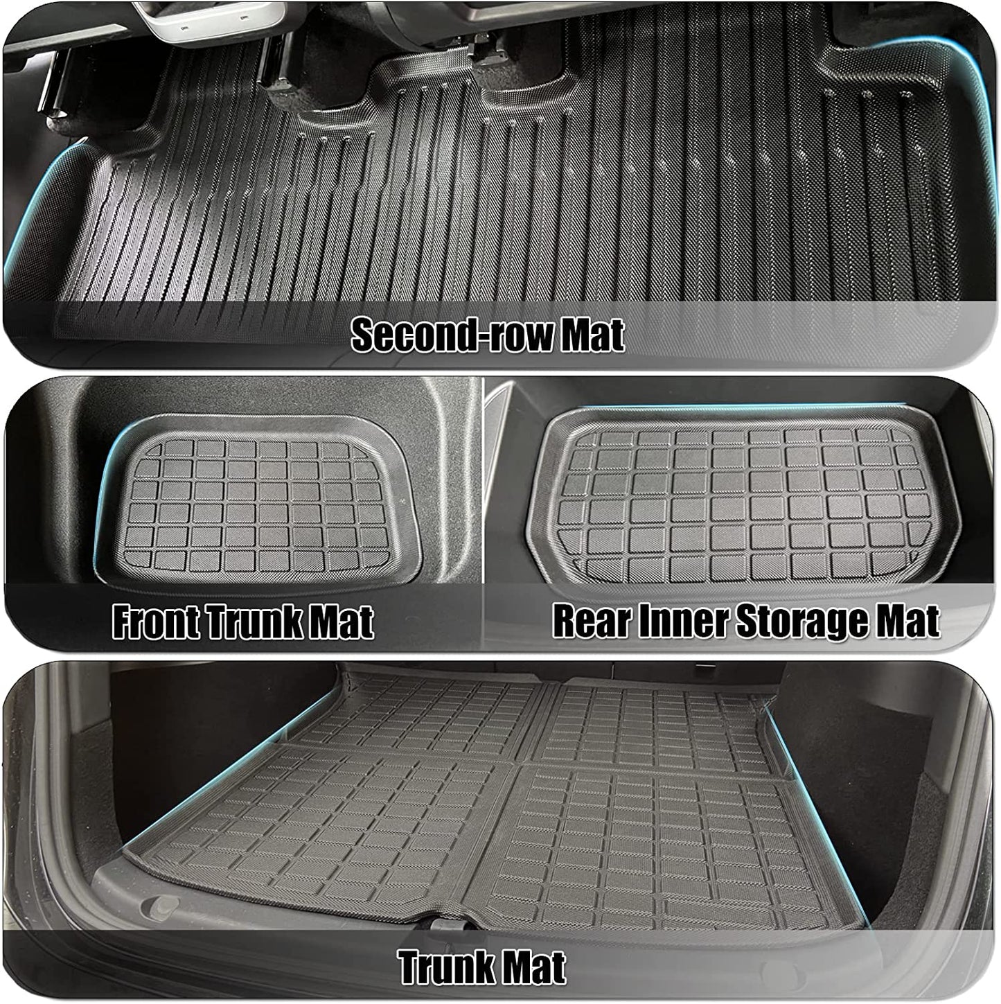 Tesla Model Y 7 Seats All Weather TPE Floor Mats