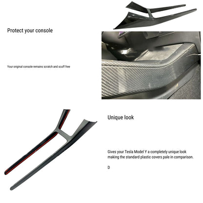 Tesla Model Y Carbon fiber Center console trim panel