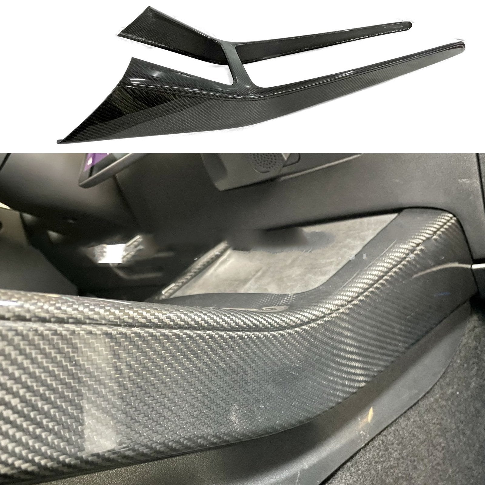 Tesla Model Y Carbon fiber Center console trim panel