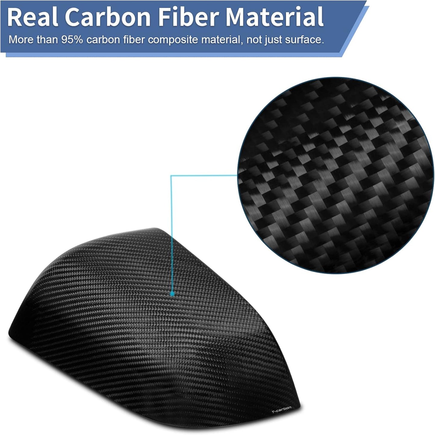 Real Carbon Fibe Side Mirror Cover for Tesla Model 3 (2017-2025)