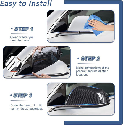 Real Carbon Fibe Side Mirror Cover for Tesla Model 3 (2017-2025)