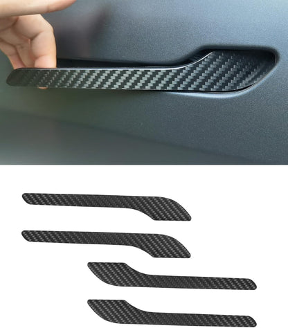 Carbon Fiber Door Handle Cover for Model 3/Y 3K Matte Carbon