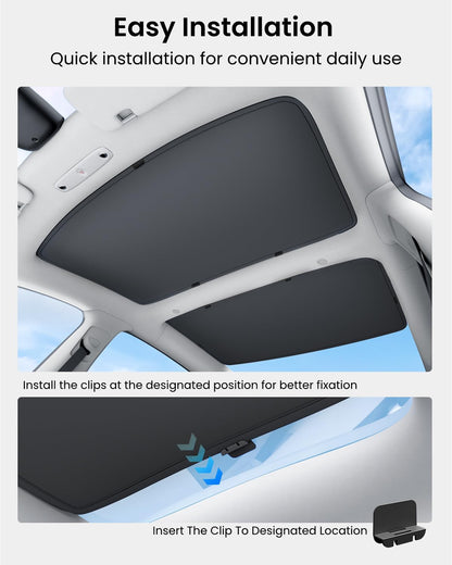 Upgrade Built-in Reflective Sunroof Sunshade for Model Y / Model 3
