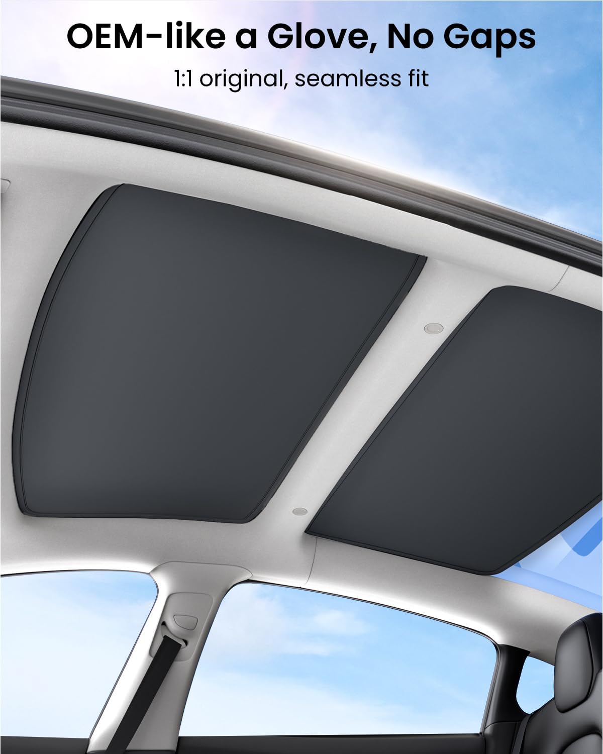 Upgrade Built-in Reflective Sunroof Sunshade for Model Y / Model 3