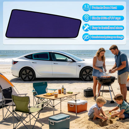 UV Blocker Front Rear Window Sunshade For Tesla Model 3/Y Juniper