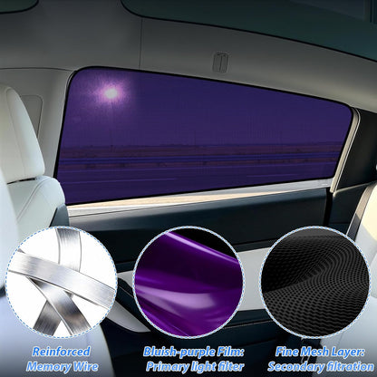 UV Blocker Front Rear Window Sunshade For Tesla Model 3/Y Juniper
