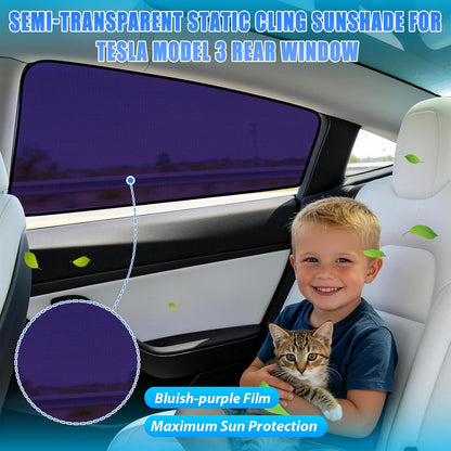 UV Blocker Front Rear Window Sunshade For Tesla Model 3/Y Juniper