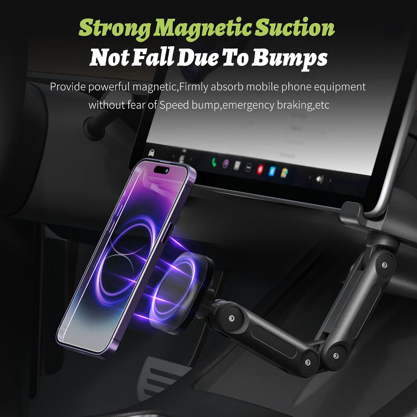 Tesla Model 3/Y/S/X Adjustable Magnetic Wireless Car Charger Holder