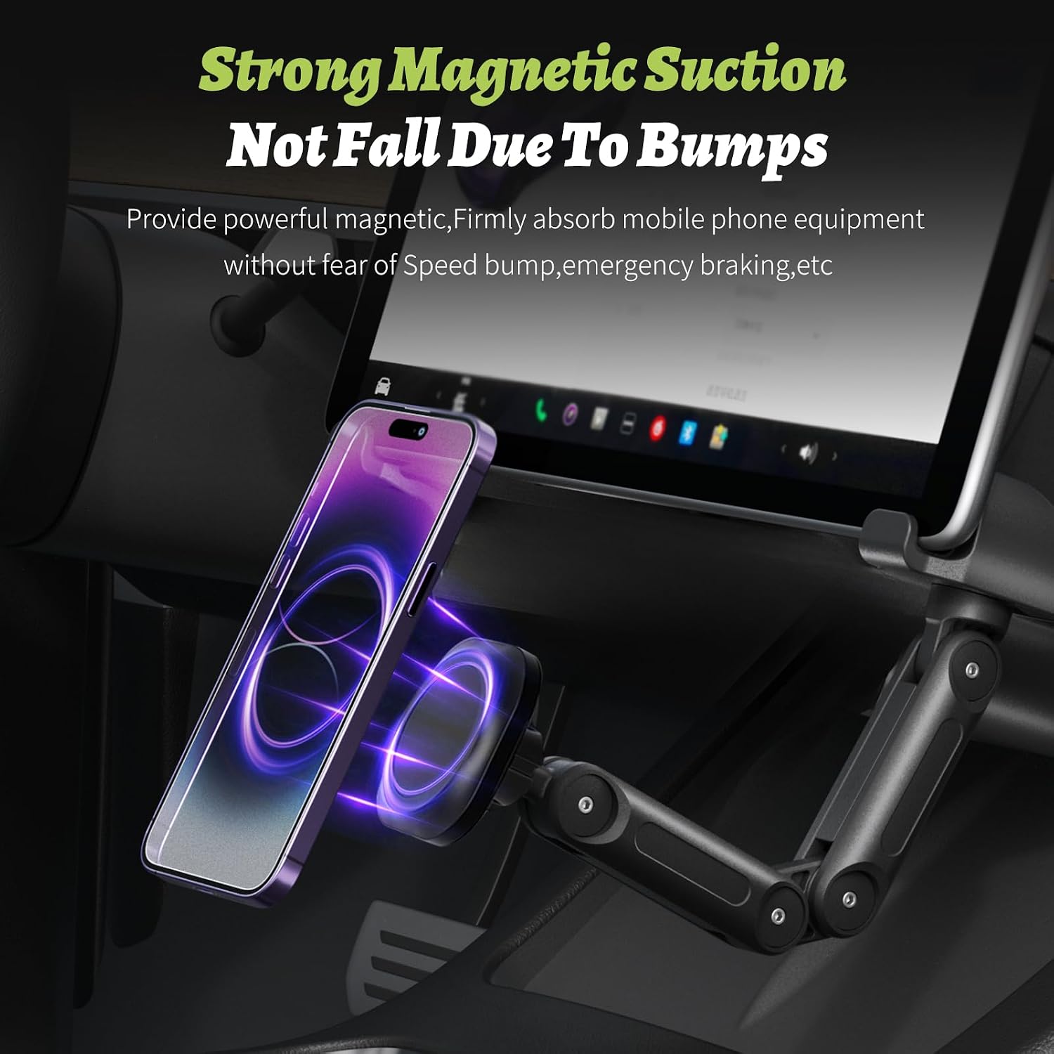 Tesla Model 3/Y/S/X Adjustable Magnetic Wireless Car Charger Holder
