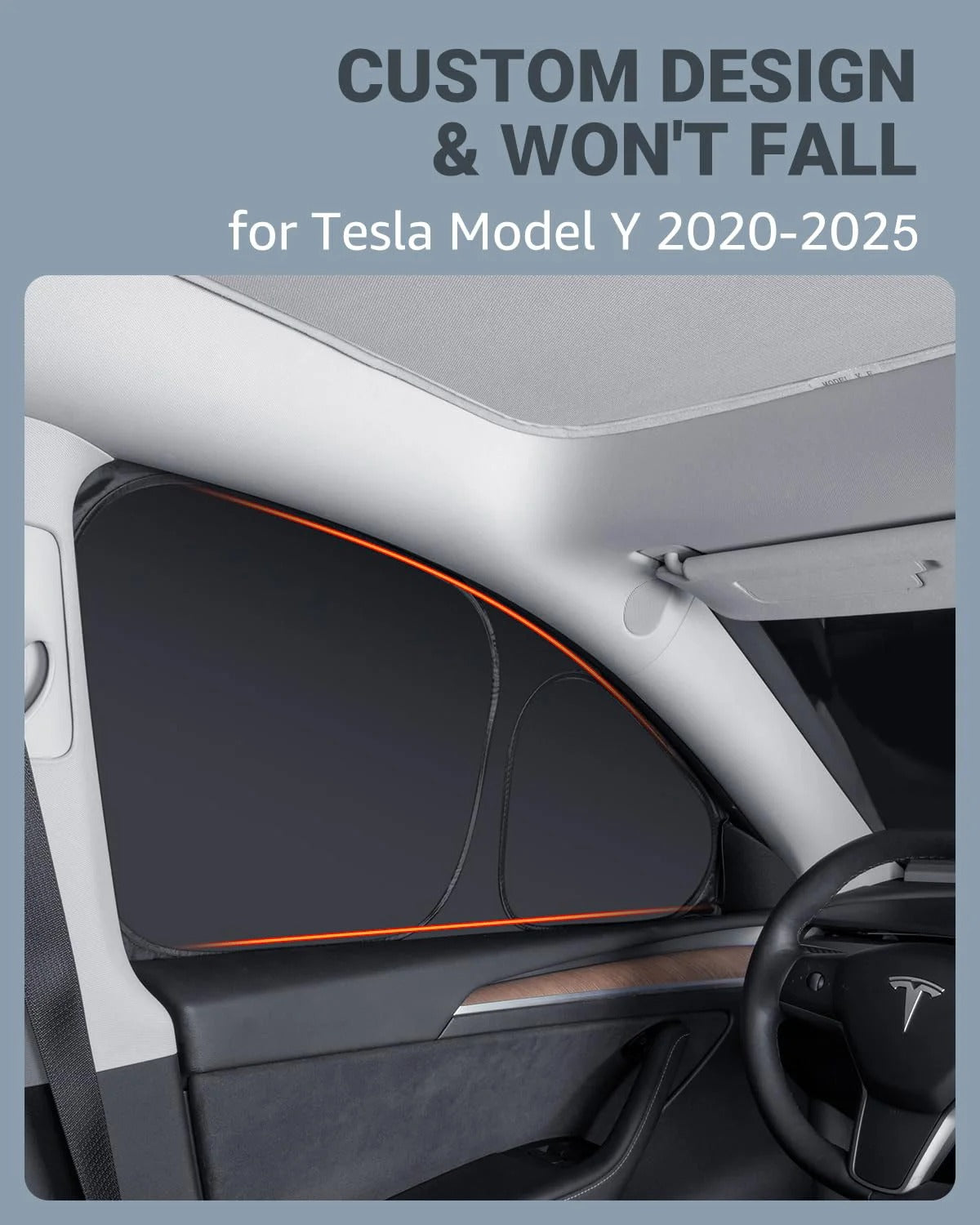 Privacy Thermal Insulated Full Sunshades Curtains for Tesla Model X