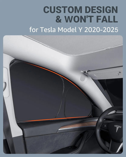 Privacy Thermal Insulated Full Sunshades Curtains for Tesla Model X