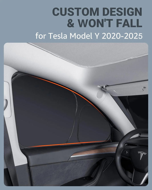 Privacy Thermal Insulated Full Sunshades Curtains for Tesla Model X