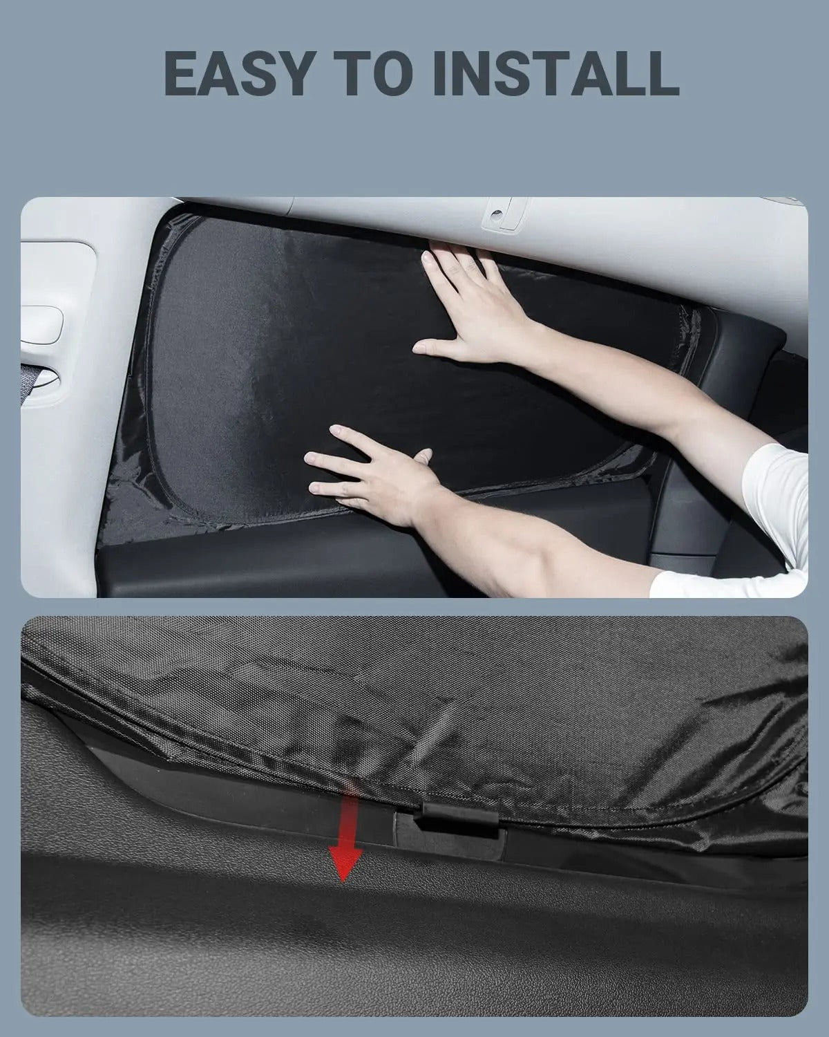 Privacy Thermal Insulated Full Sunshades Curtains for Tesla Model X