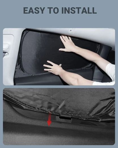 Privacy Thermal Insulated Full Sunshades Curtains for Tesla Model X