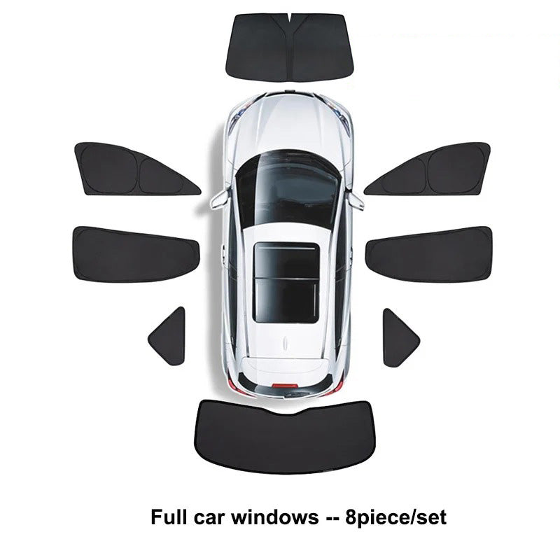 Privacy Thermal Insulated Full Sunshades Curtains for Tesla Model X Full Set (8 pcs)