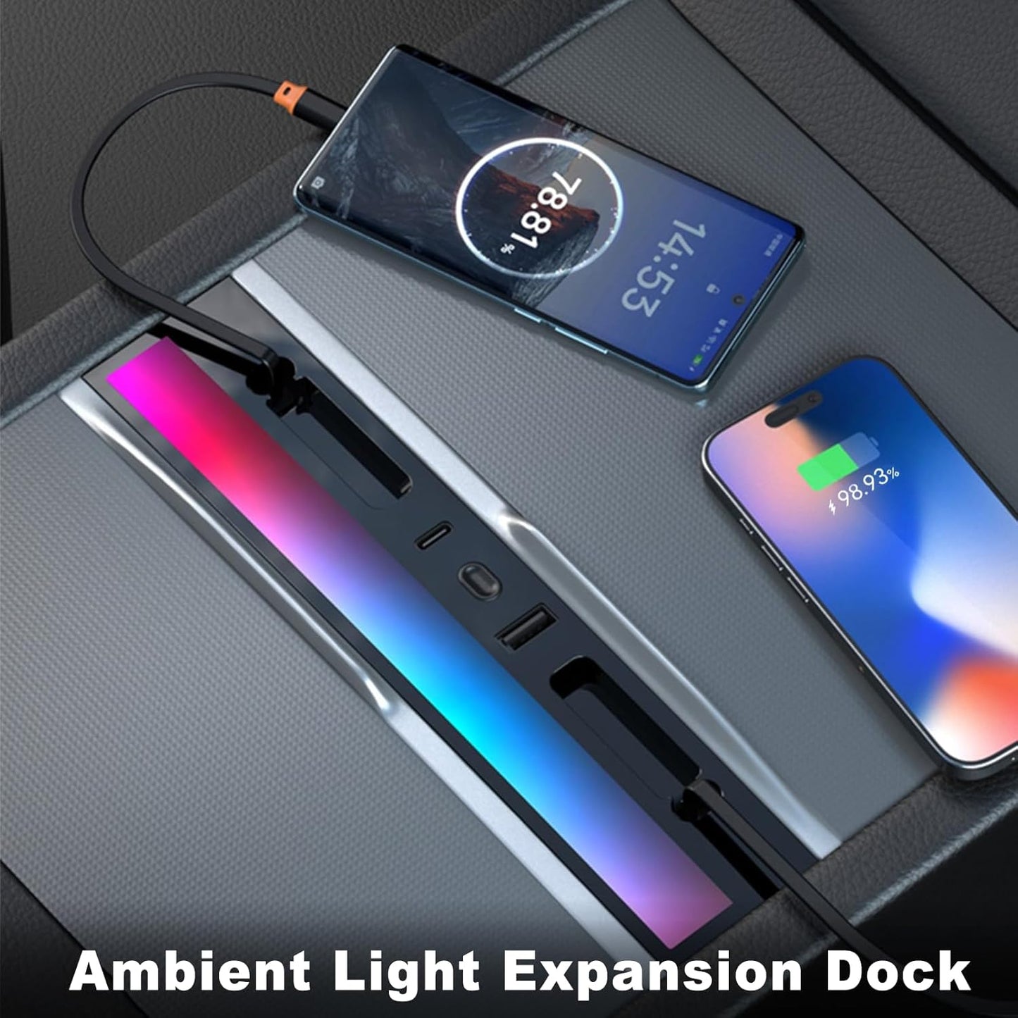 RGB USB Hub with Ambient Lighting for Model Y Juniper /3 Highland
