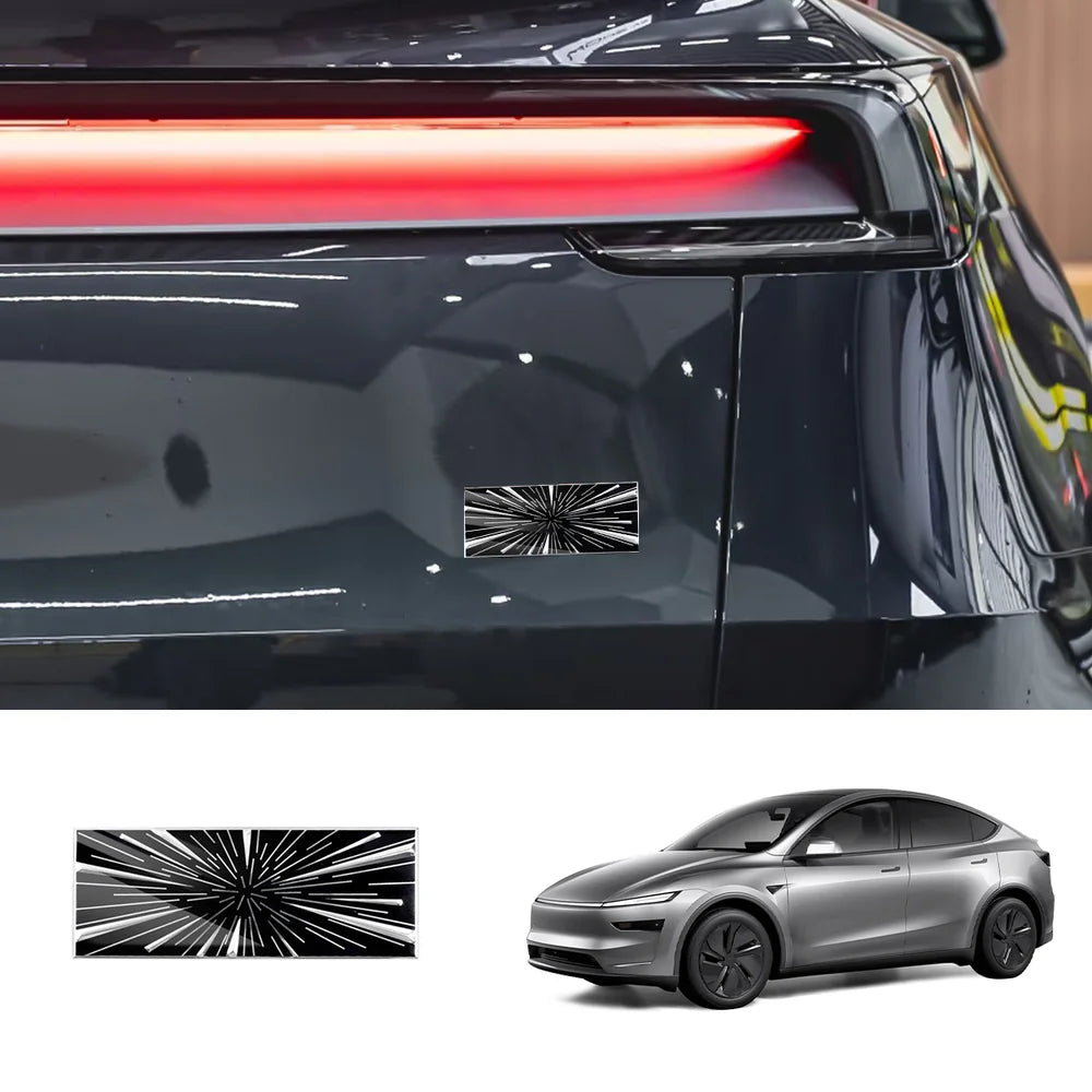 Adhesive Time Tunnel Rear Emblem Badge for Tesla Model Y Juniper 2025+