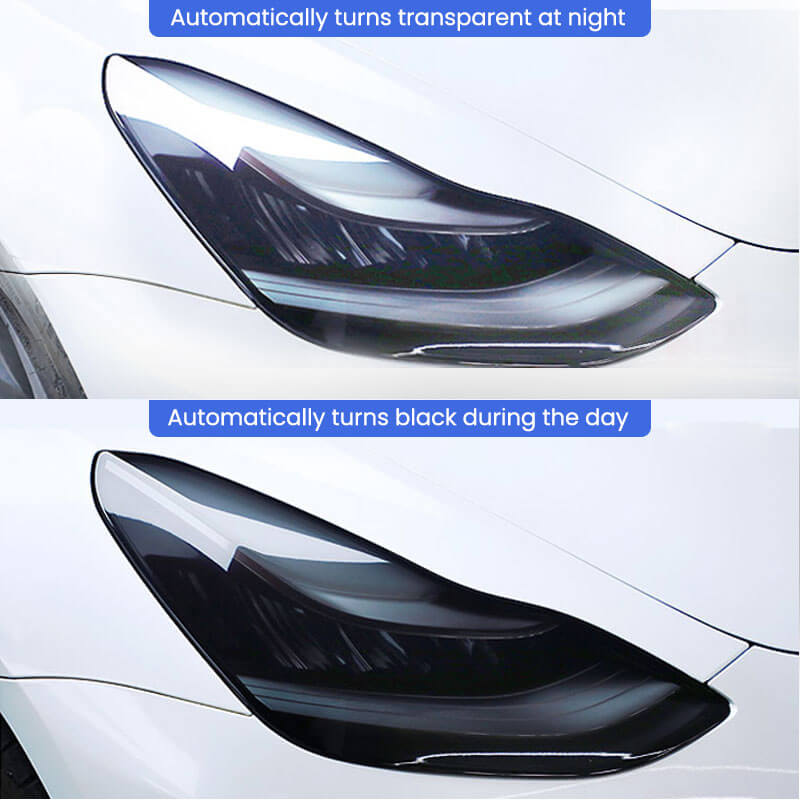 Tinted Headlight and Foglight Protection for Tesla Model S/3/X/Y Black