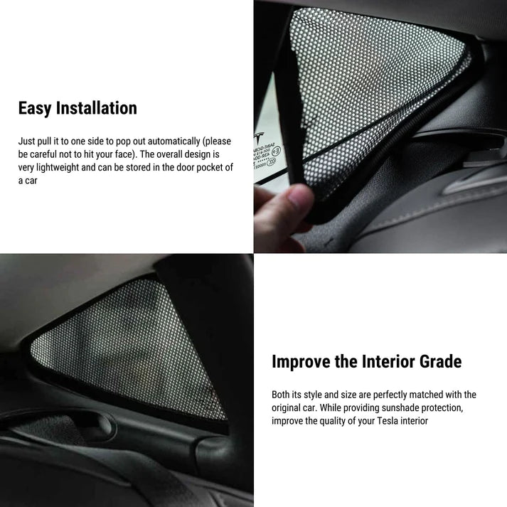 Triangular Window Sunshade for Tesla Model Y 2020-2023