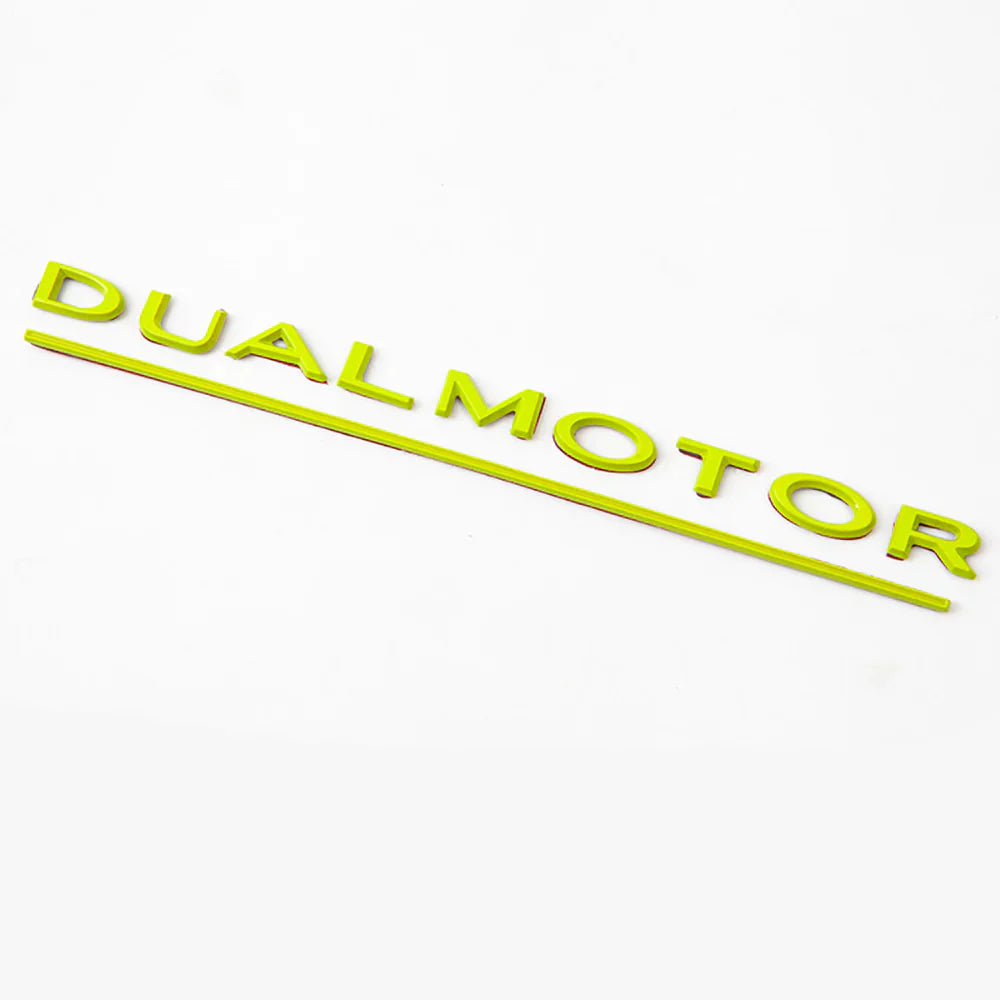 Trunk Emblem For Tesla Model 3/X/S/Y DULA MOTOR Fluorescent Green