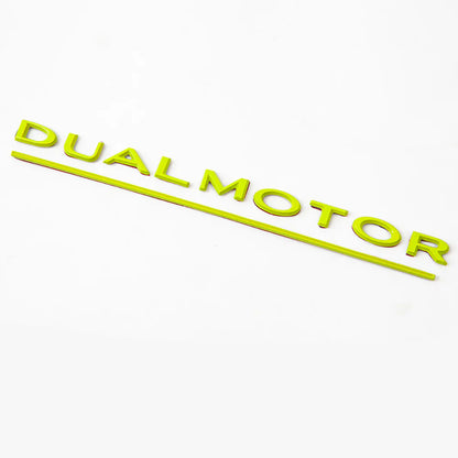 Trunk Emblem For Tesla Model 3/X/S/Y DULA MOTOR Fluorescent Green