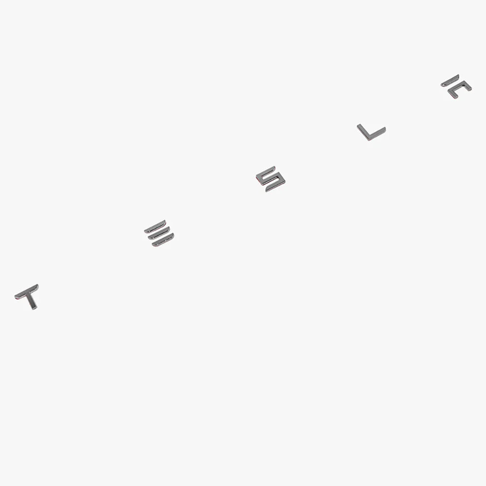 Trunk Emblem For Tesla Model 3/X/S/Y TESLA Electroplated Silver