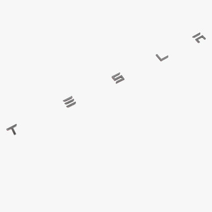 Trunk Emblem For Tesla Model 3/X/S/Y TESLA Electroplated Silver