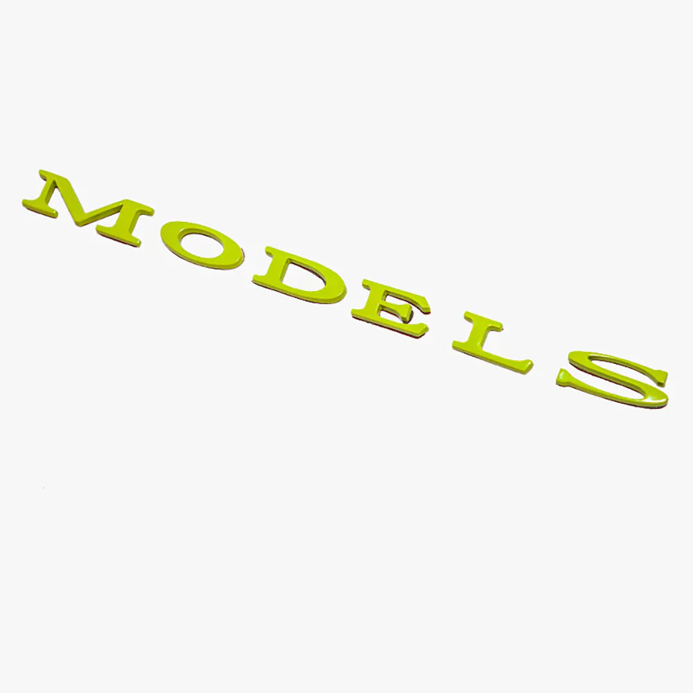 Trunk Emblem For Tesla Model 3/X/S/Y Model S Fluorescent Green