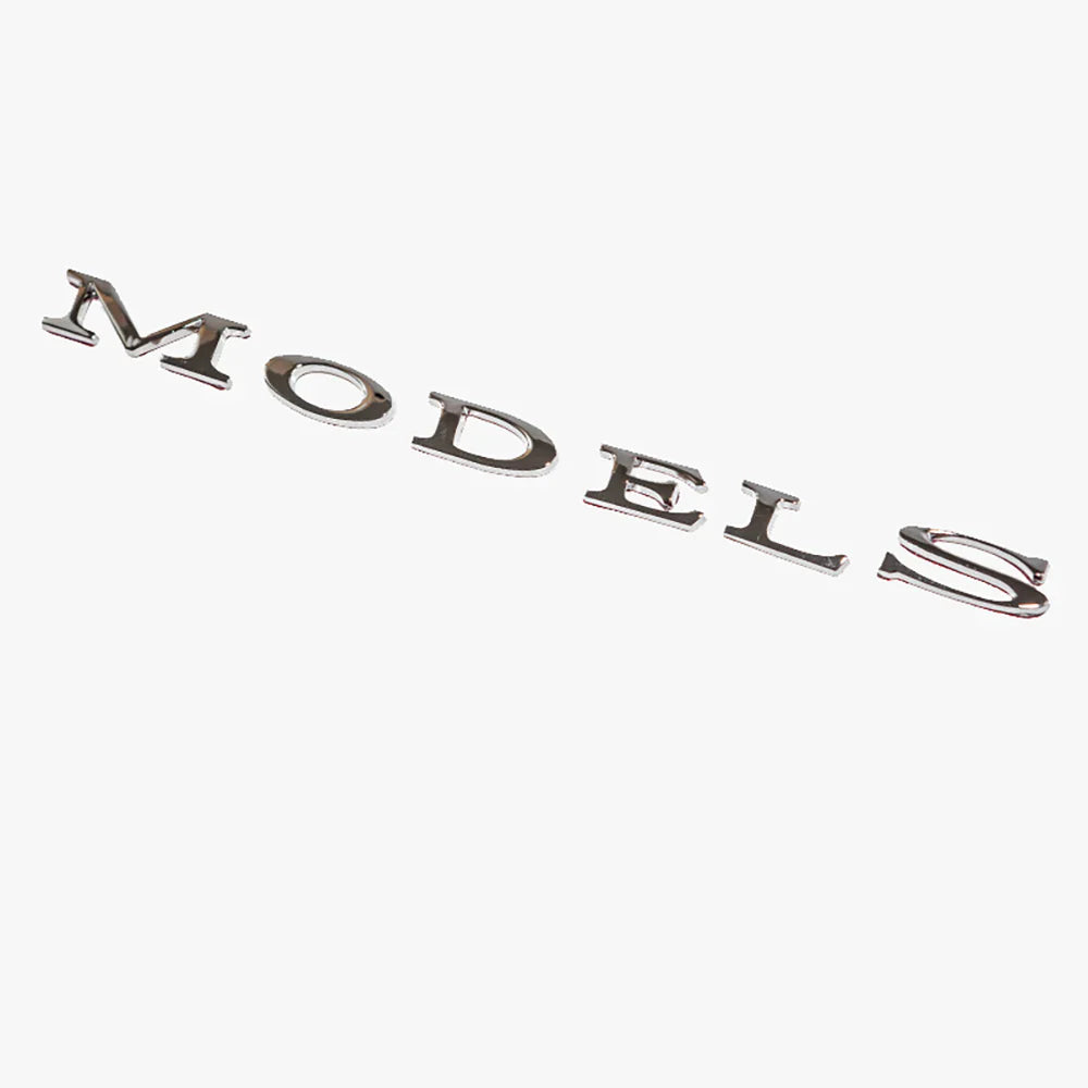 Trunk Emblem For Tesla Model 3/X/S/Y Model S Electroplated Silver