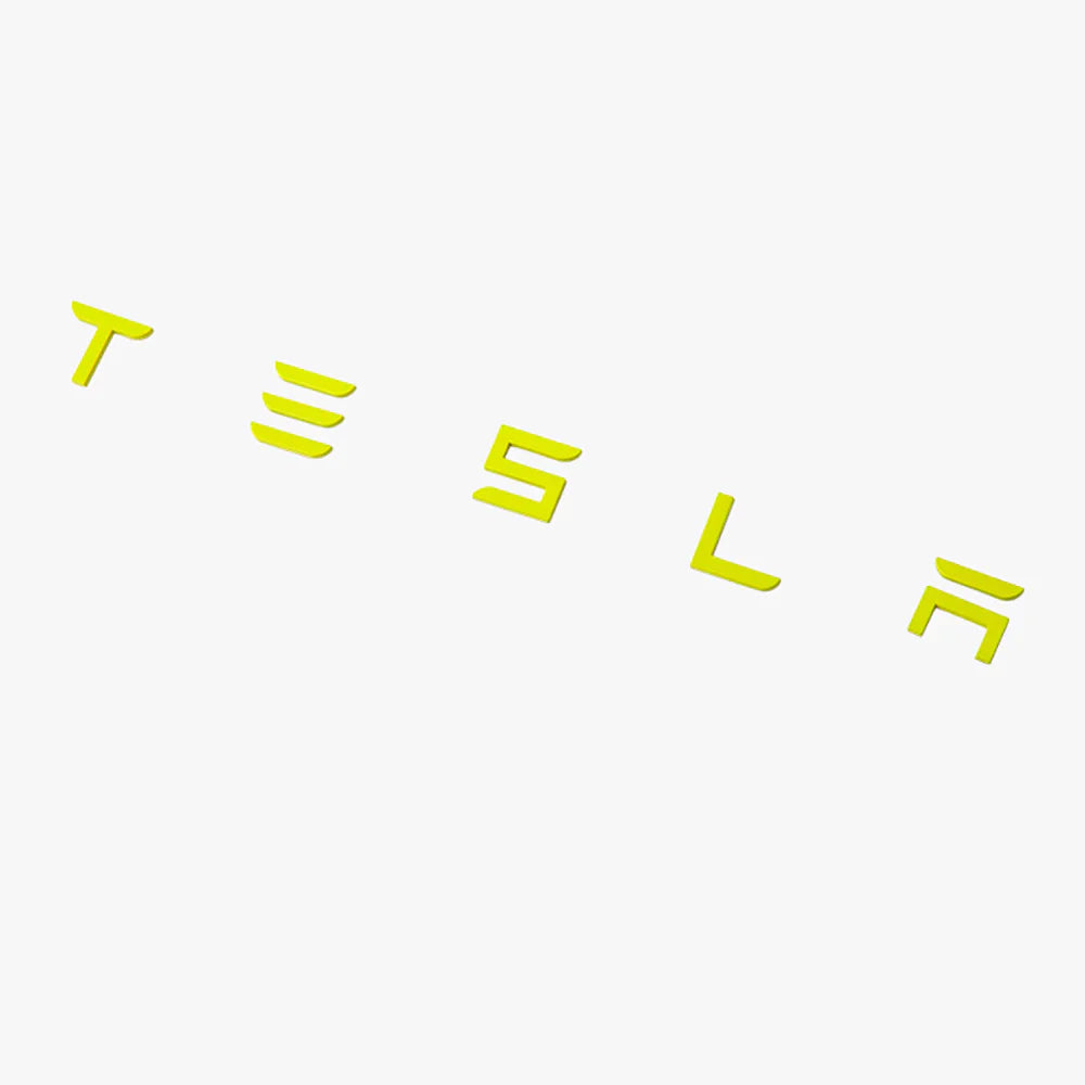 Trunk Emblem For Tesla Model 3/X/S/Y TESLA Fluorescent Green
