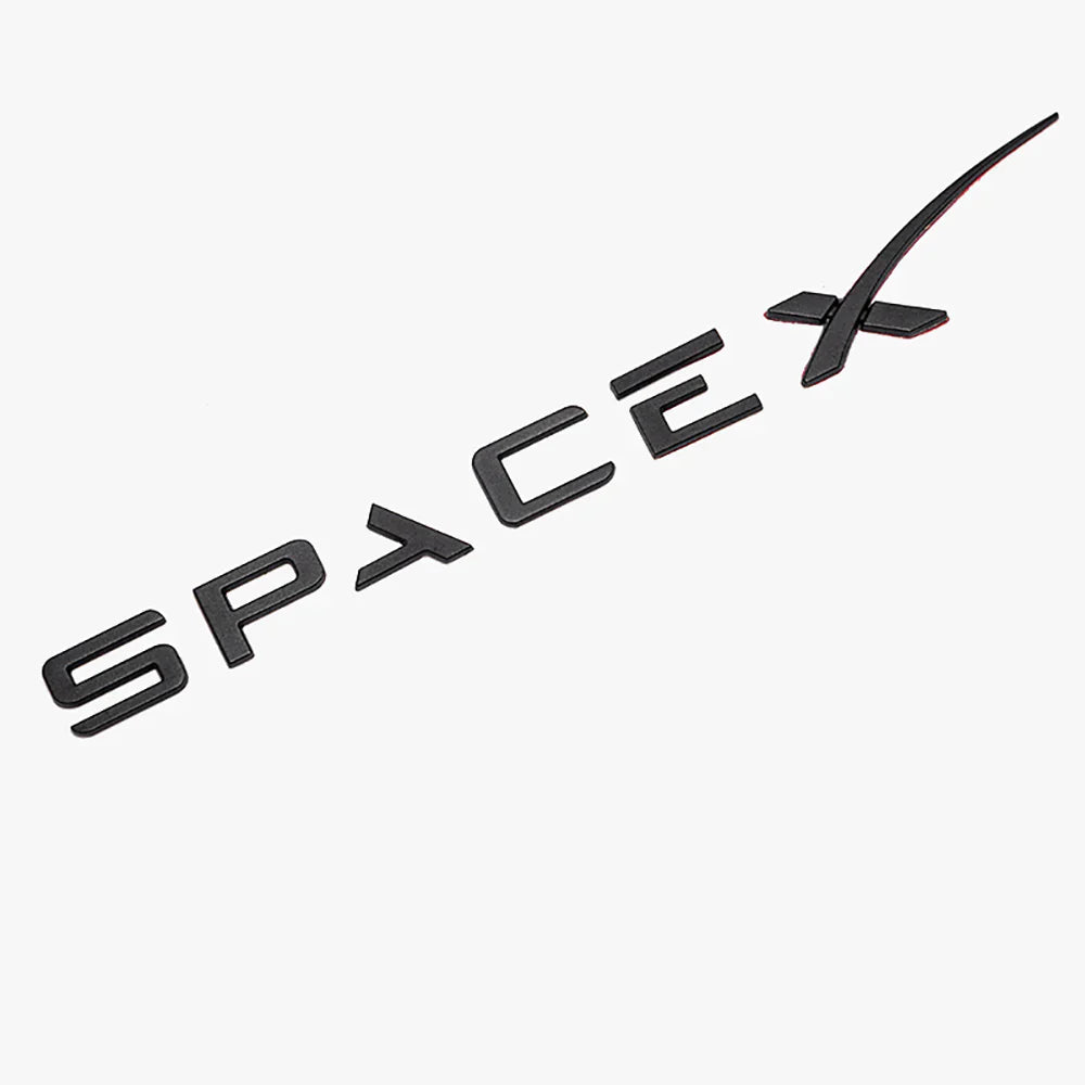 Trunk Emblem For Tesla Model 3/X/S/Y SPACE X Dumb Black