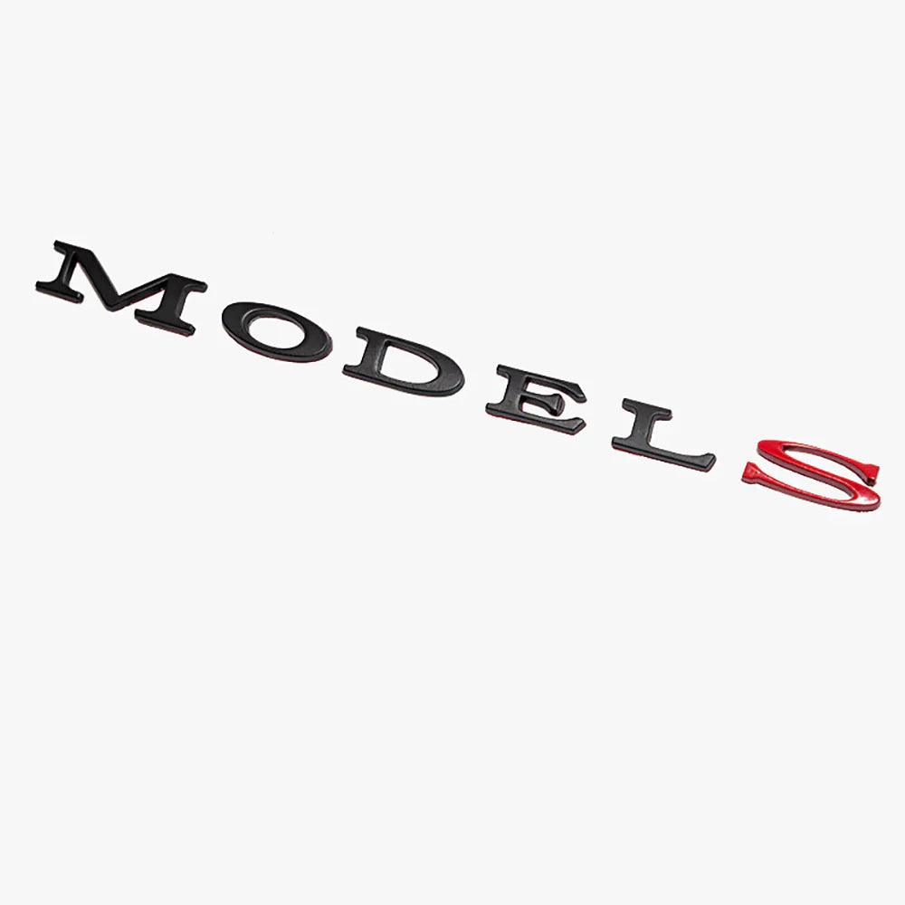 Trunk Emblem For Tesla Model 3/X/S/Y Model S Black Red