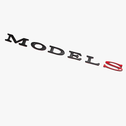 Trunk Emblem For Tesla Model 3/X/S/Y Model S Black Red