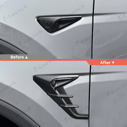 ABS Turn Signal & Camera Covers with Air Blades for Tesla Model Y Juniper 2025+