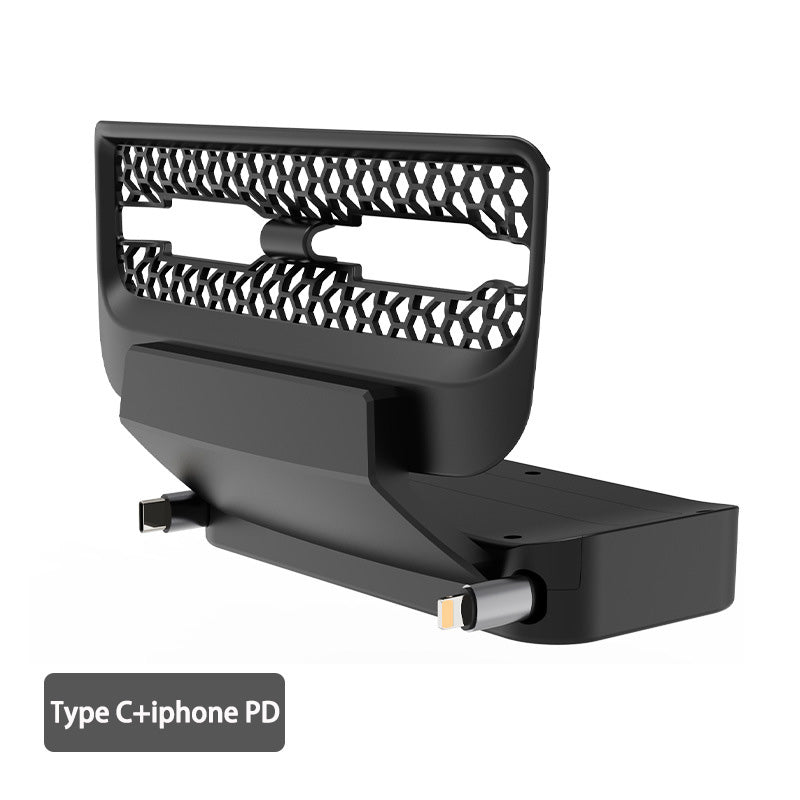 Model 3/Y 2-in-1 USB Hub Rear Air Outlet Protective Cover Expansion Cable for Tesla(2021-2024) Type C+iphone PD