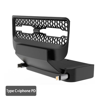 Model 3/Y 2-in-1 USB Hub Rear Air Outlet Protective Cover Expansion Cable for Tesla(2021-2024) Type C+iphone PD