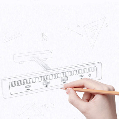 USB Hub Adapter With Ambient Light Voice Control Multiport Center Console Adapter For Tesla Model 3 /Y